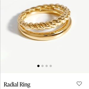 Missoma Radial ring - double band twist & dome